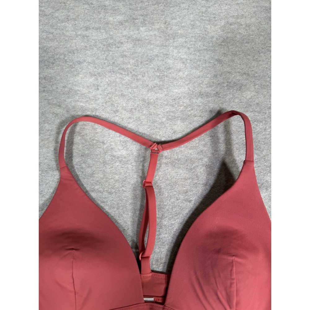 Lululemon Simply There Triangle Bralette Women Rustic Coral Minimal T Back Strap - Picture 2 of 7